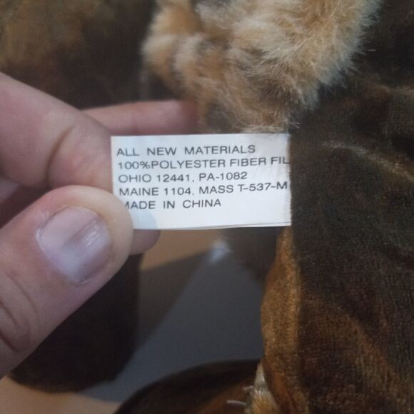 VINTAGE Rare Manimals Plush Caveman 15" Stuffed Doll Toy With Tags - Picture 7 of 8